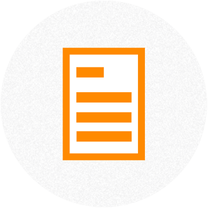 a rectangle with a skeleton of text in orange color
