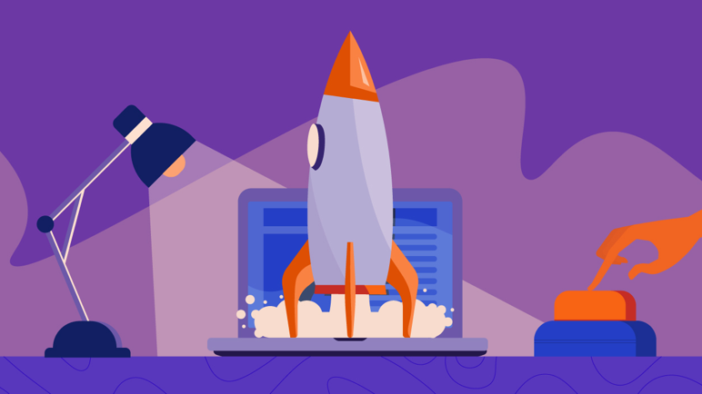 a space rocket ready to launch