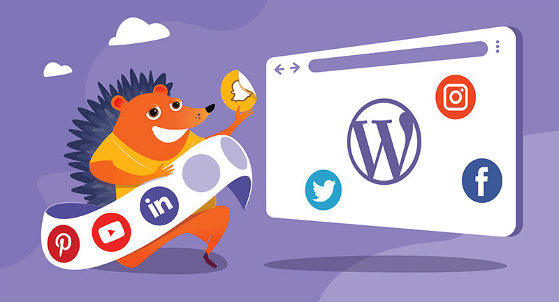 Social media icons are added to a WordPress site using widgets